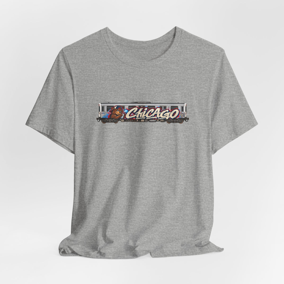 Chicago Train Graphic Tee — Vintage City Transit T‑Shirt