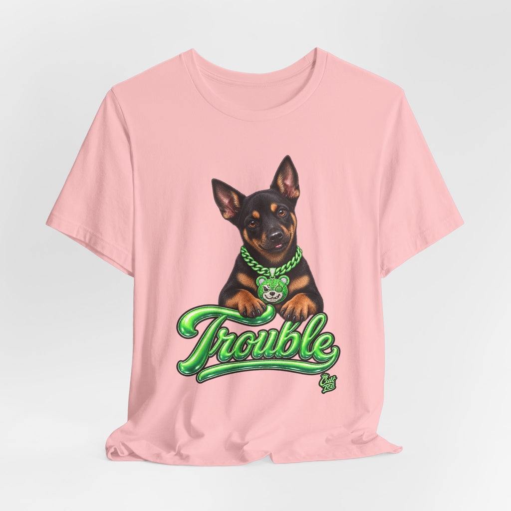 "Trouble" Kelpie Puppy T-Shirt – Unisex Graphic Tee