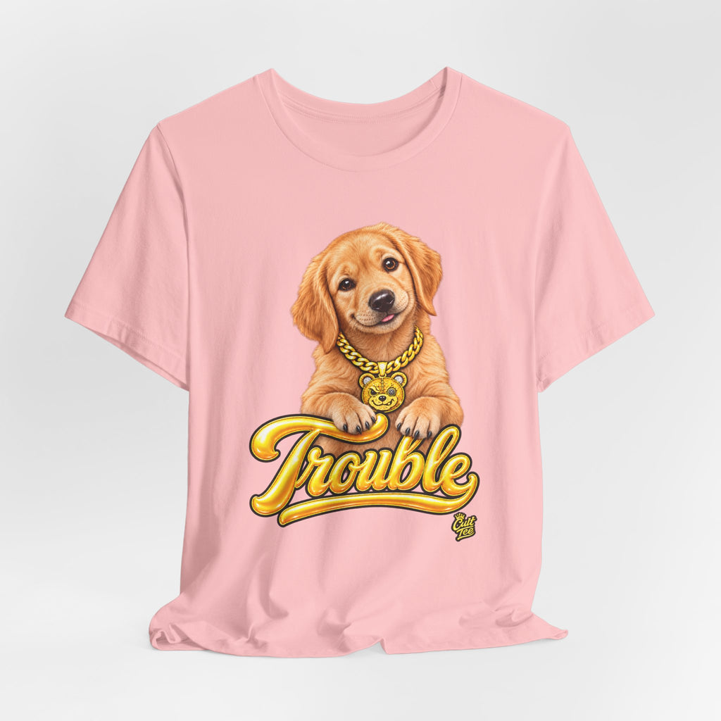 "Trouble Puppy" Golden Retriever Puppy T-Shirt — Unisex Graphic Tee