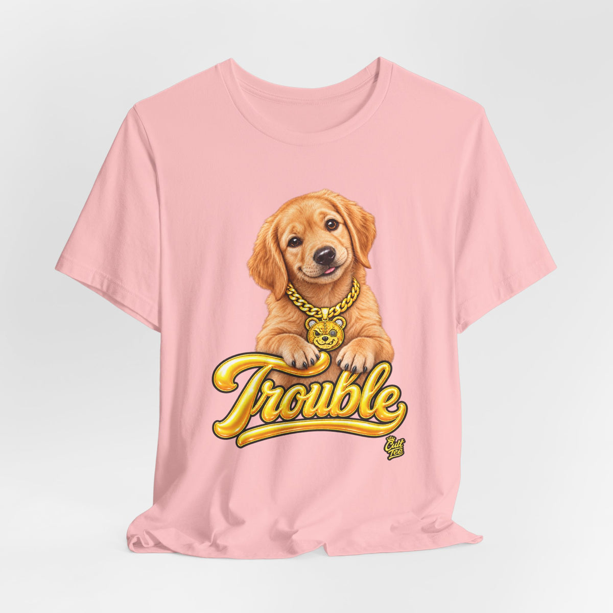 "Trouble Puppy" Golden Retriever Puppy T-Shirt — Unisex Graphic Tee