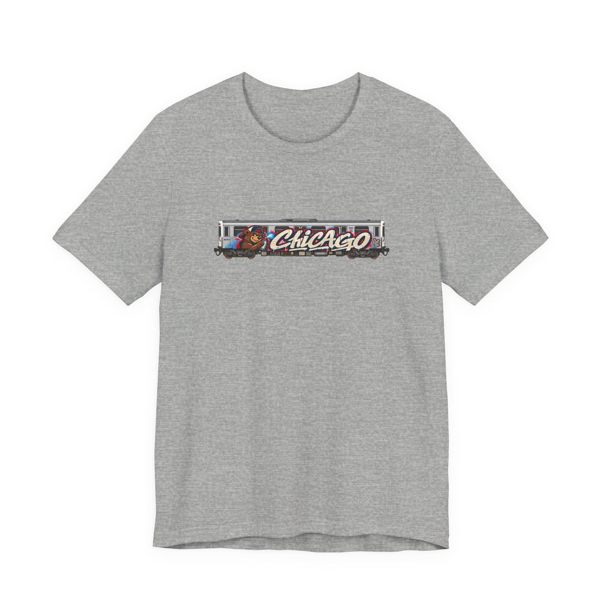 Chicago Train Graphic Tee — Vintage City Transit T‑Shirt