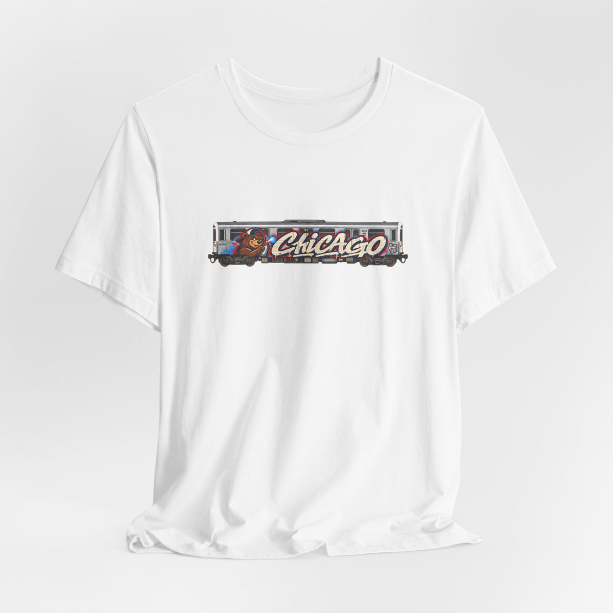 Chicago Train Graphic Tee — Vintage City Transit T‑Shirt