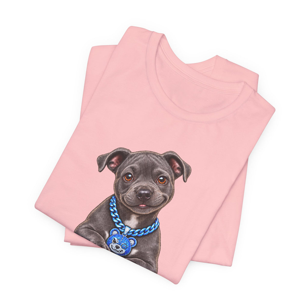 Trouble Puppy T‑Shirt — Cute Staffy Dog Graphic Tee