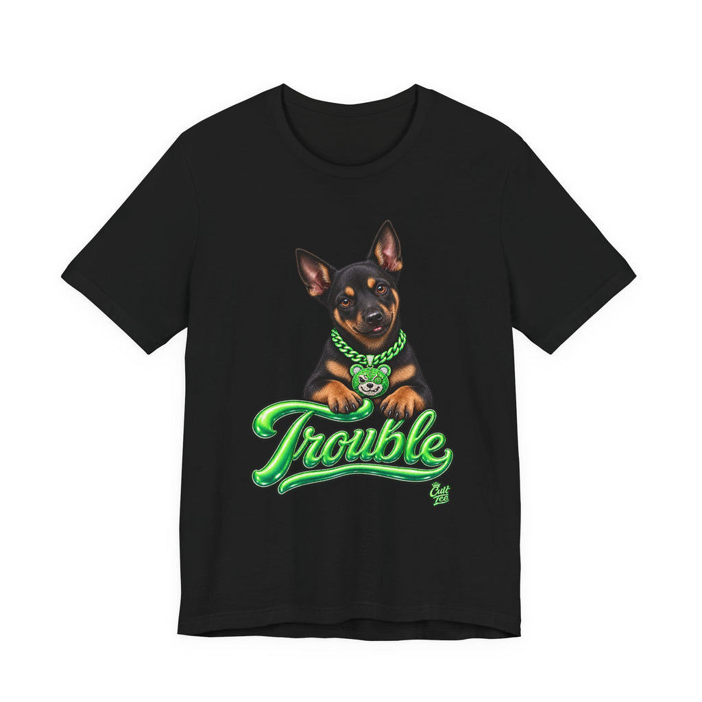"Trouble" Kelpie Puppy T-Shirt – Unisex Graphic Tee