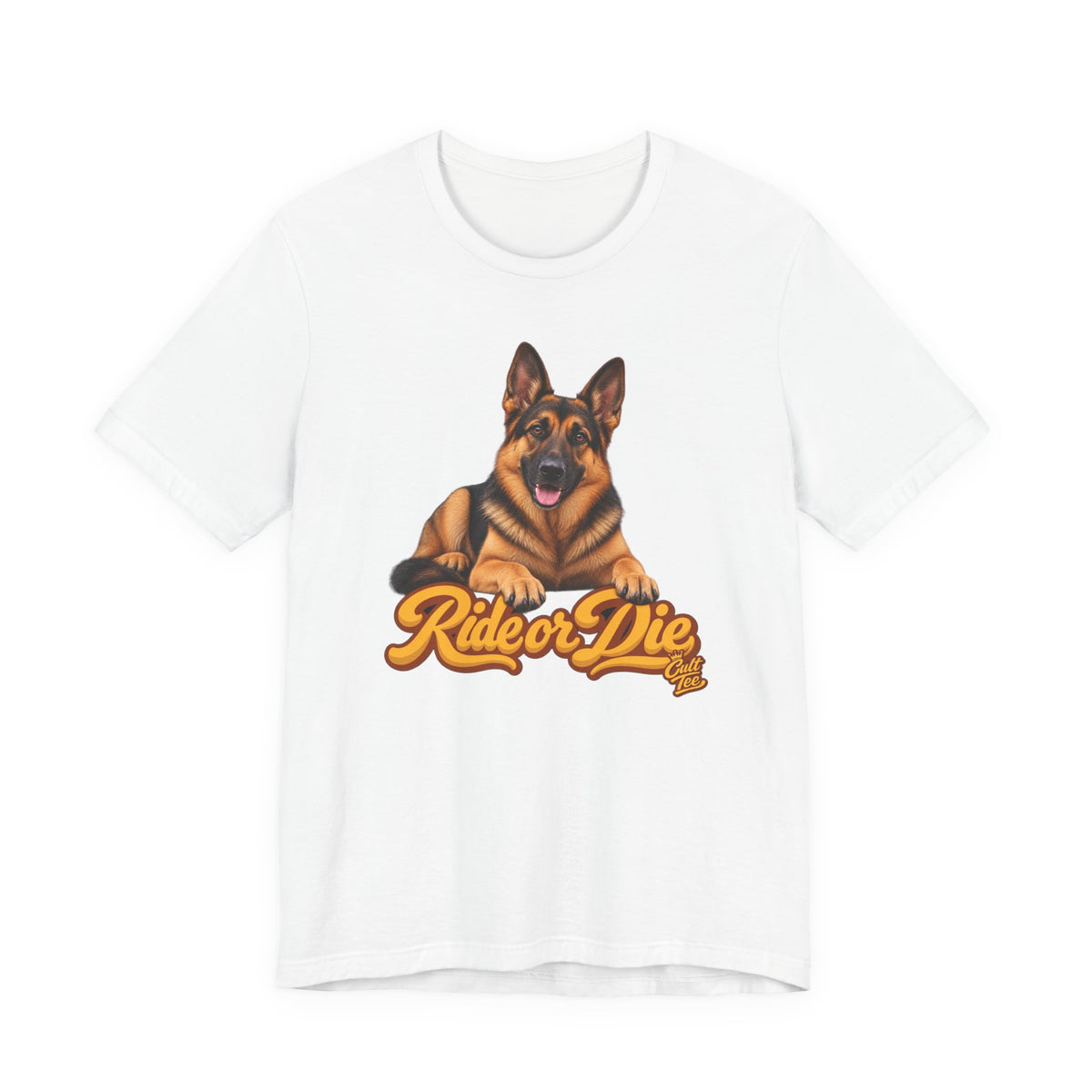 German Shepherd “Ride or Die” T-Shirt — Unisex Loyal Dog Lover Graphic Tee