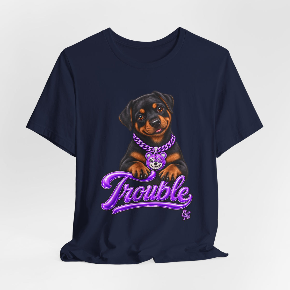 "Trouble" Rottweiler Puppy T-Shirt — Unisex Graphic Tee