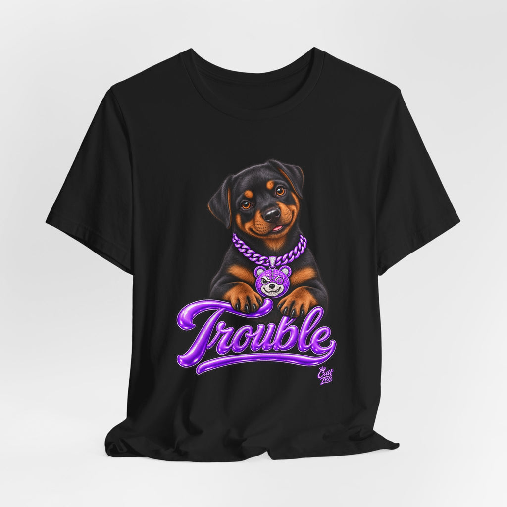 "Trouble" Rottweiler Puppy T-Shirt — Unisex Graphic Tee