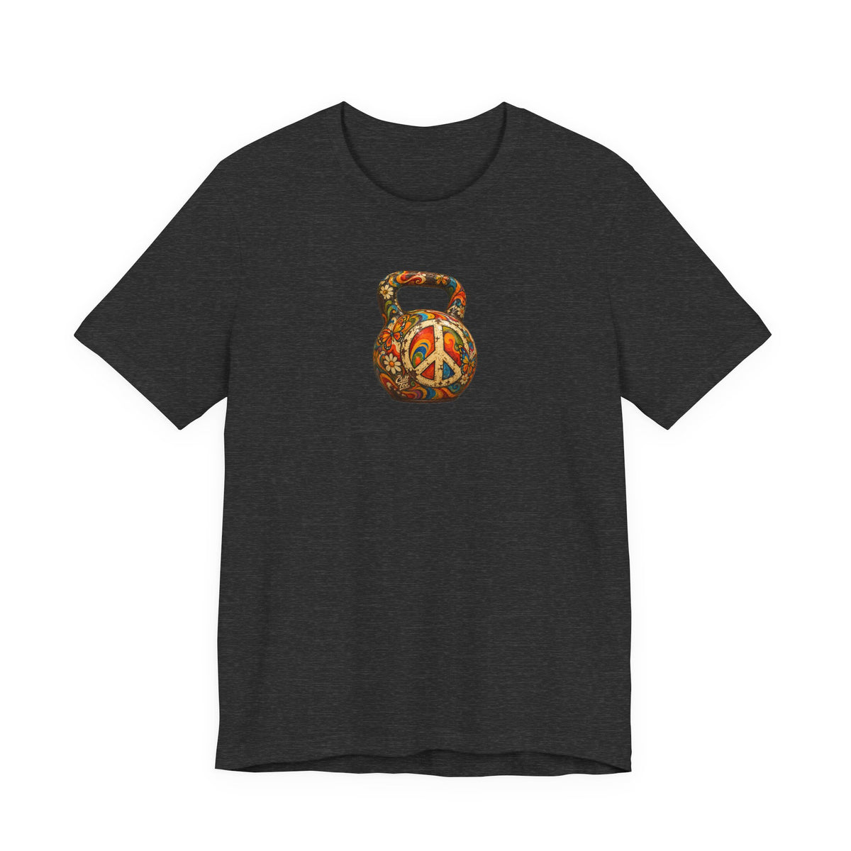 Peace Sign Kettlebell Graphic T-Shirt — Unisex Soft-Style T-Shirt