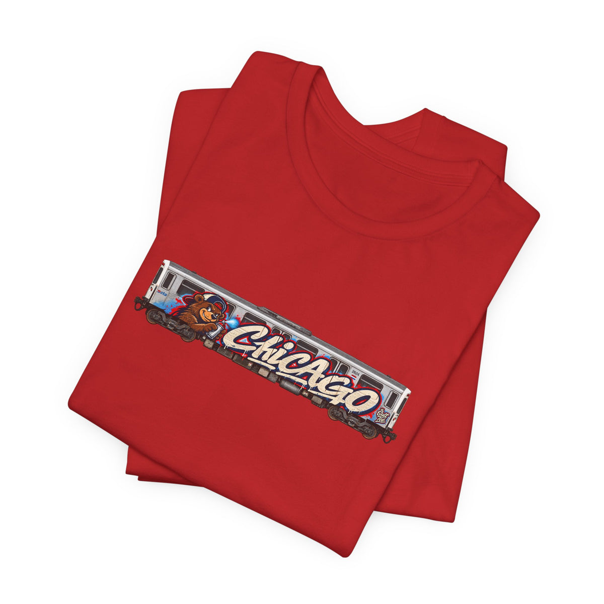 Chicago Train Graphic Tee — Vintage City Transit T‑Shirt
