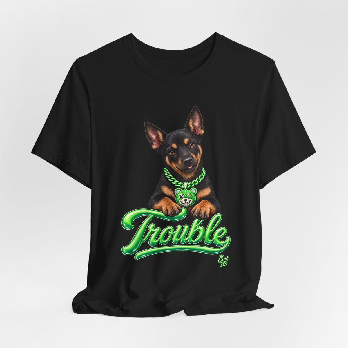 "Trouble" Kelpie Puppy T-Shirt – Unisex Graphic Tee