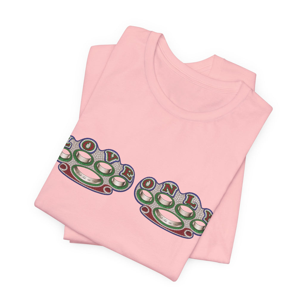 Brass Knuckles Graphic Tee — Retro Streetwear Short Sleeve Shirt