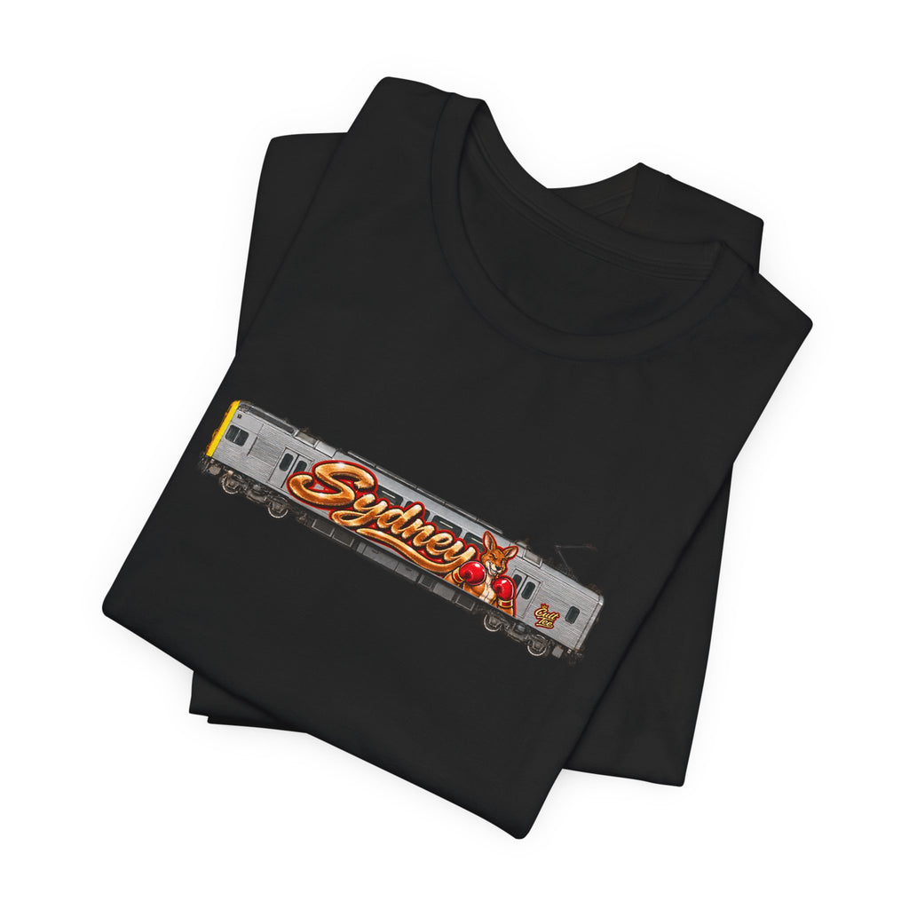 Sydney Graffiti Train Tee — Unisex Retro Graphic T‑Shirt