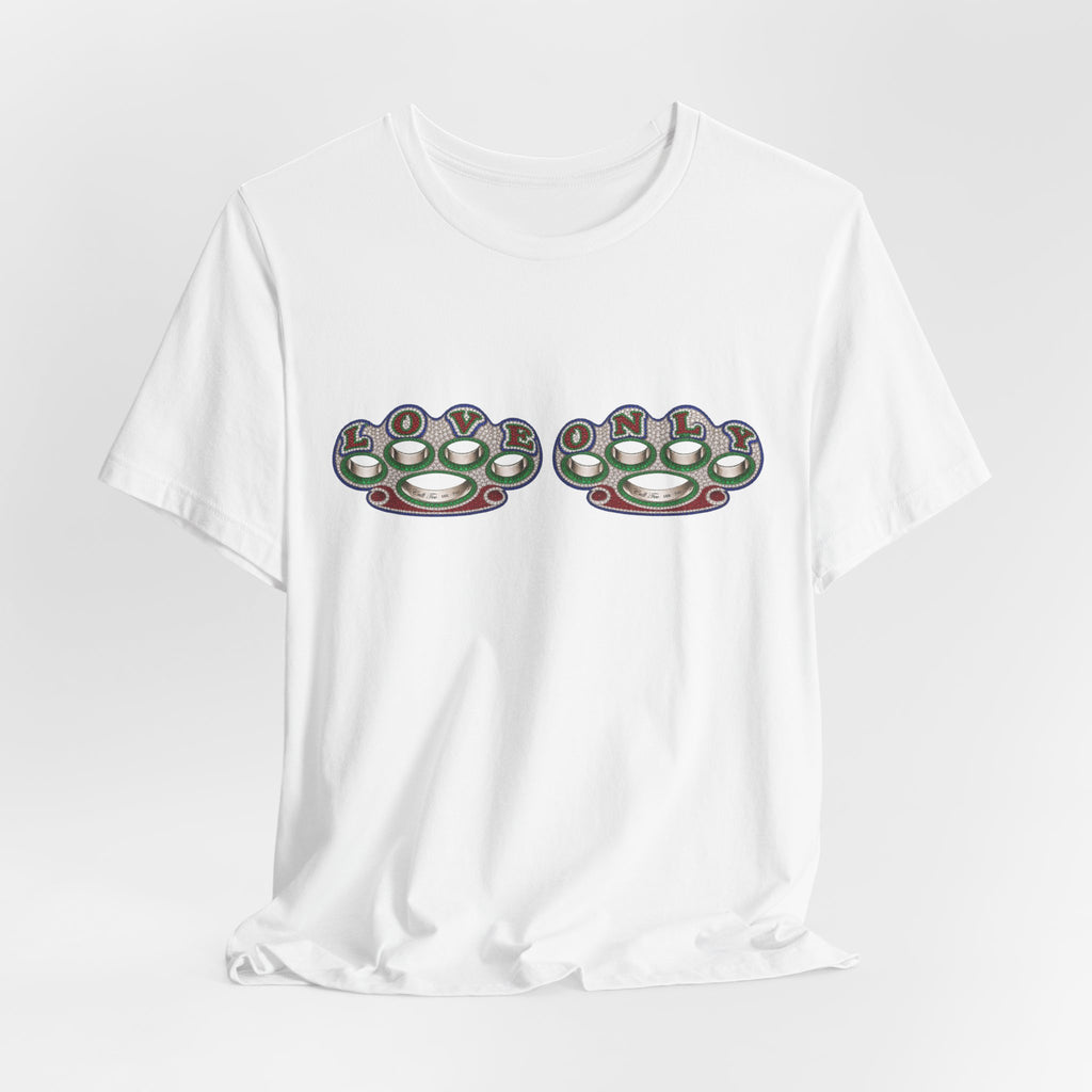 Brass Knuckles Graphic Tee — Retro Streetwear Short Sleeve Shirt