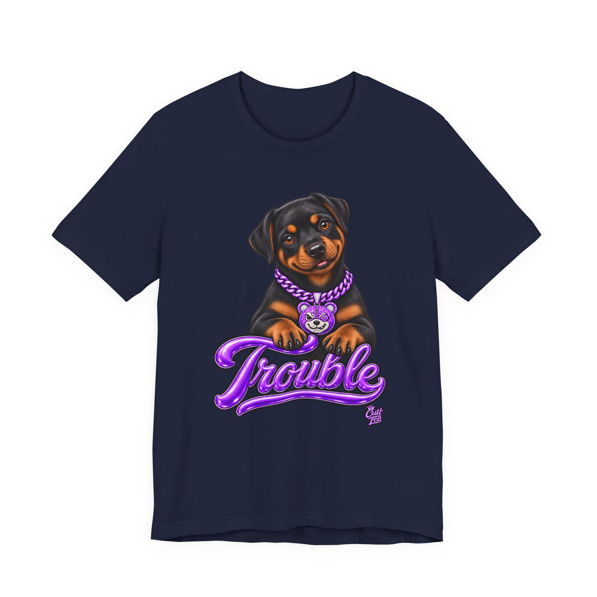 "Trouble" Rottweiler Puppy T-Shirt — Unisex Graphic Tee