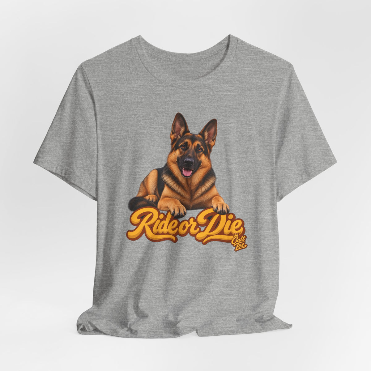 German Shepherd “Ride or Die” T-Shirt — Unisex Loyal Dog Lover Graphic Tee