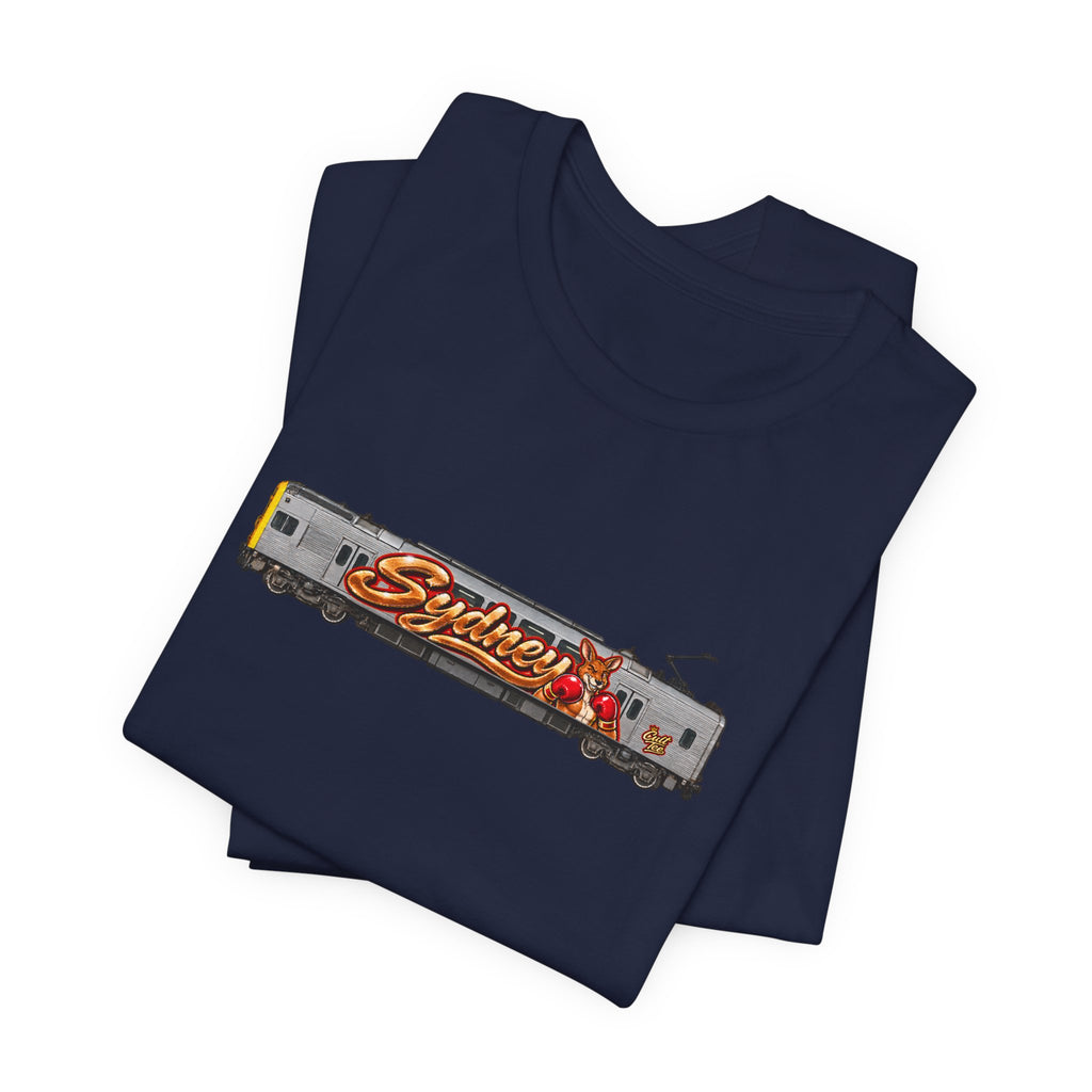 Sydney Graffiti Train Tee — Unisex Retro Graphic T‑Shirt