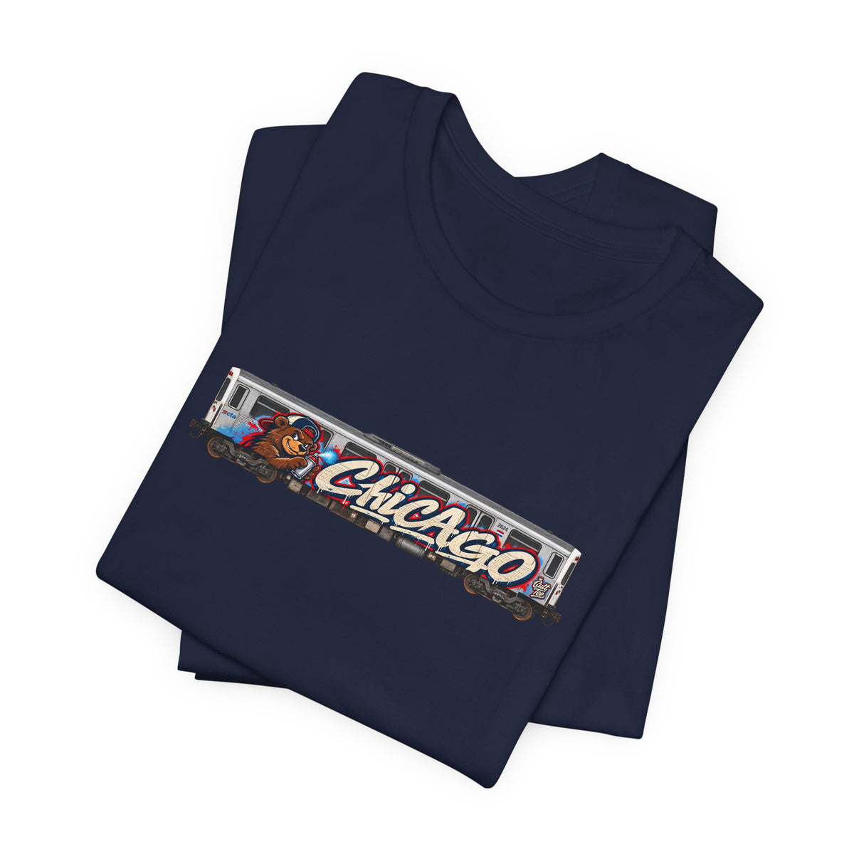 Chicago Train Graphic Tee — Vintage City Transit T‑Shirt