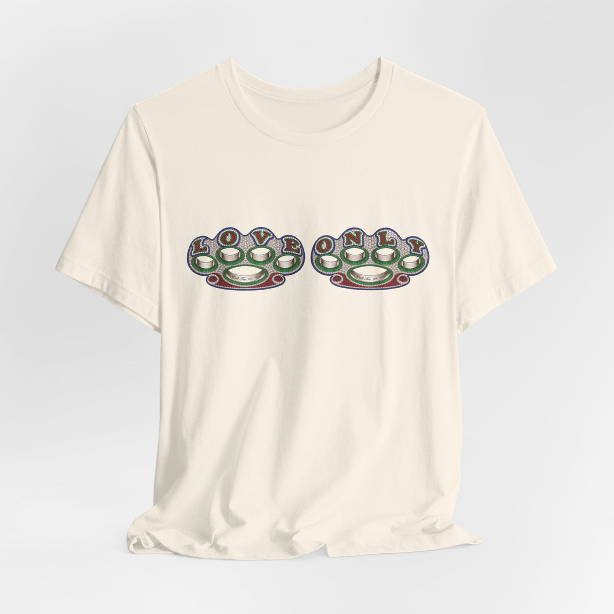 Brass Knuckles Graphic Tee — Retro Streetwear Short Sleeve Shirt