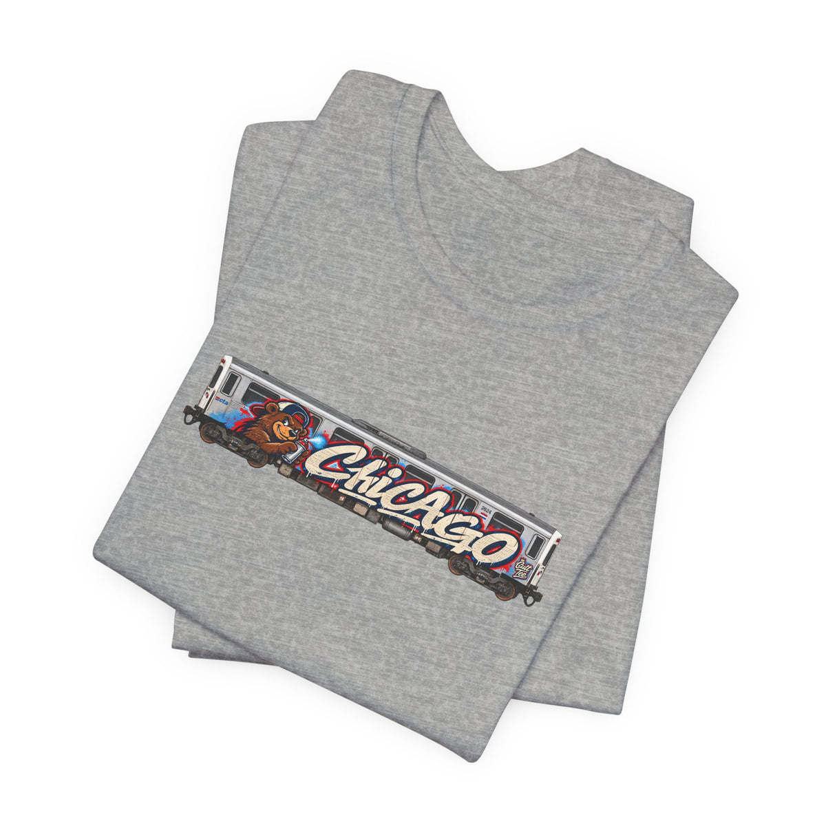 Chicago Train Graphic Tee — Vintage City Transit T‑Shirt