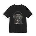 Monochrome Staffordshire Terrier with Headphone - Unisex Dog T-Shirt