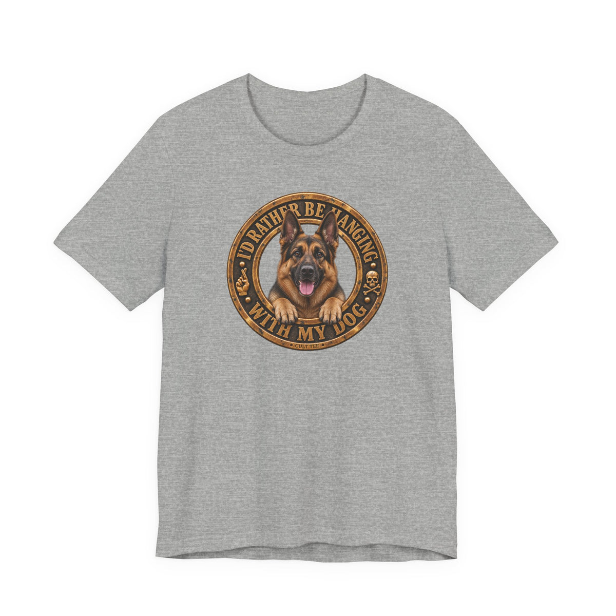 German Shepherd 'I'd Rather Be Hanging With My Dog T-Shirt - Unisex Graphic Tee