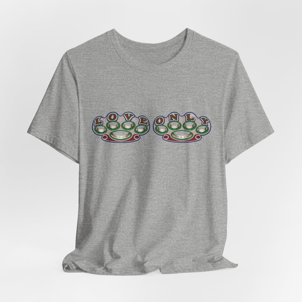 Brass Knuckles Graphic Tee — Retro Streetwear Short Sleeve Shirt