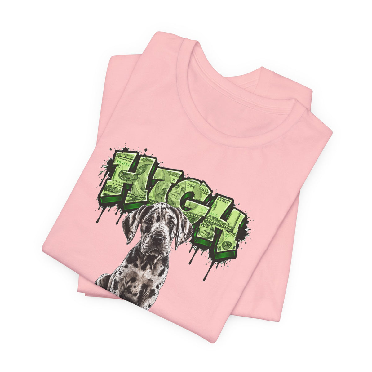 Great Dane Puppy 'High Roller' T‑Shirt — Unisex Graffiti Style Dog Tee