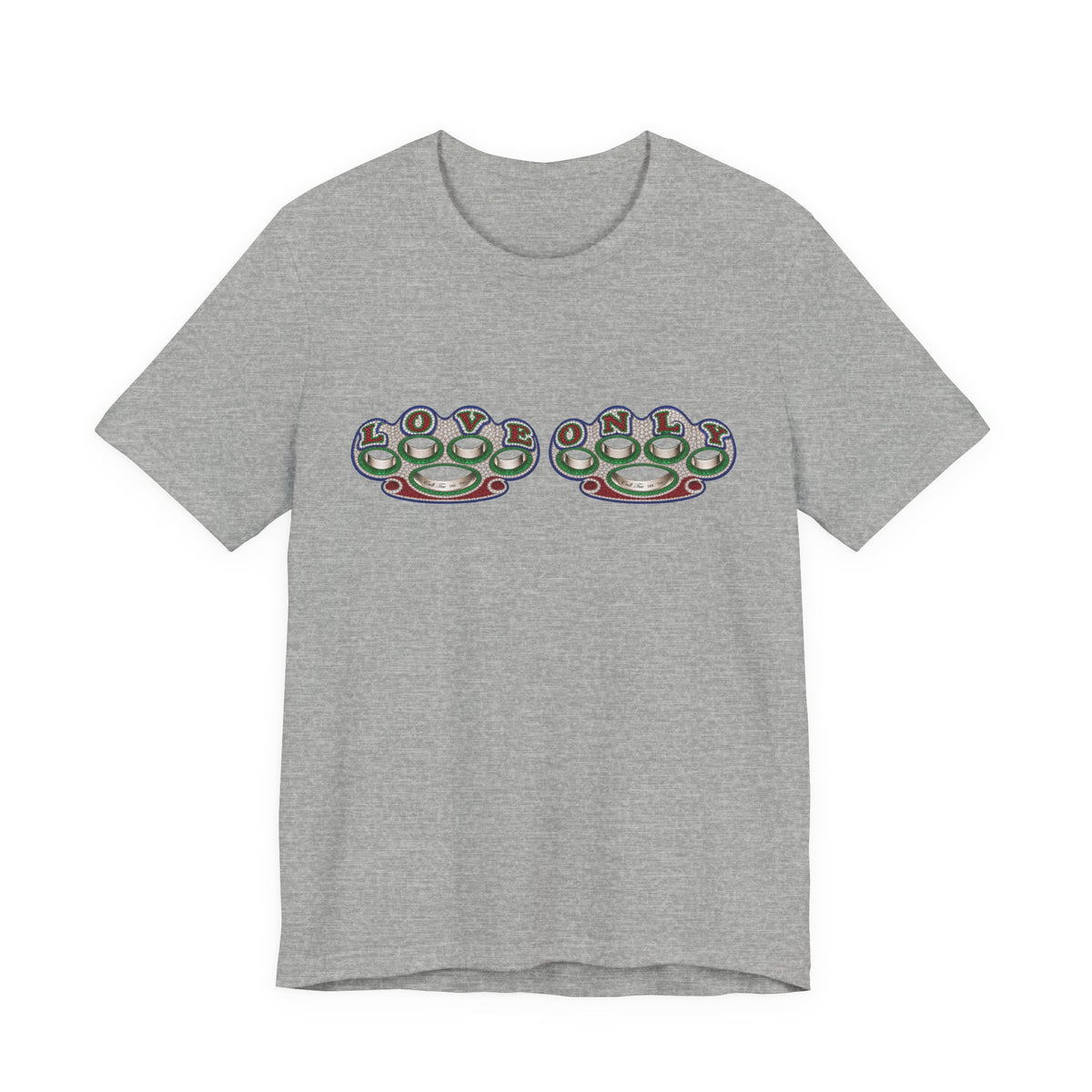 Brass Knuckles Graphic Tee — Retro Streetwear Short Sleeve Shirt