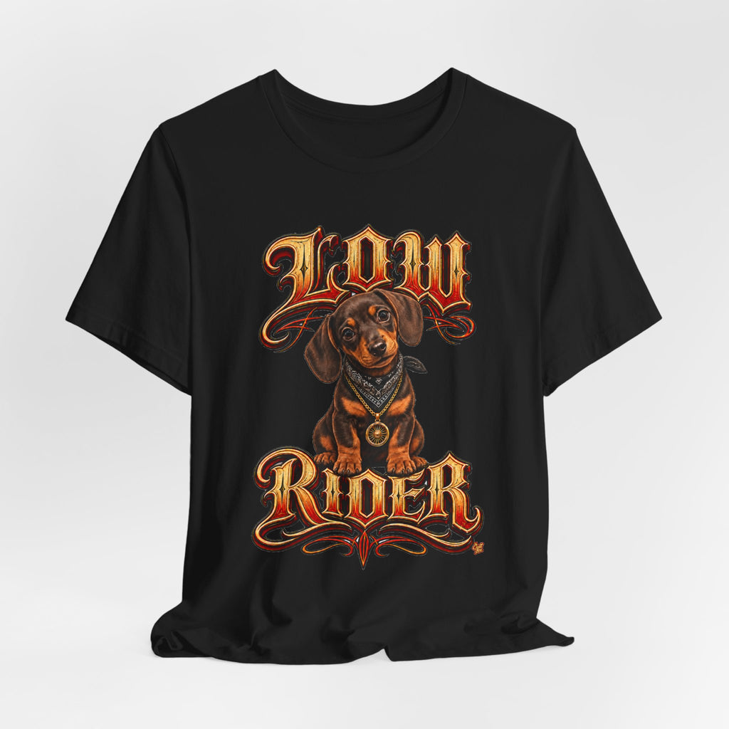 Dachshund 'Low Rider' Graphic Tee — Unisex Dog T-Shirt