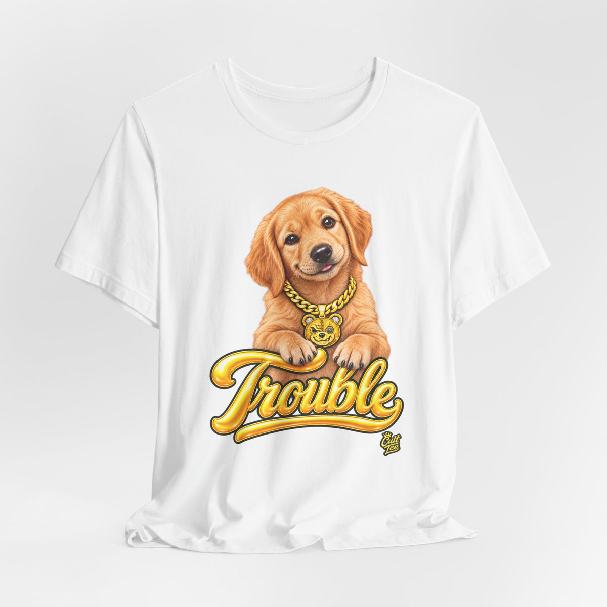 "Trouble Puppy" Golden Retriever Puppy T-Shirt — Unisex Graphic Tee