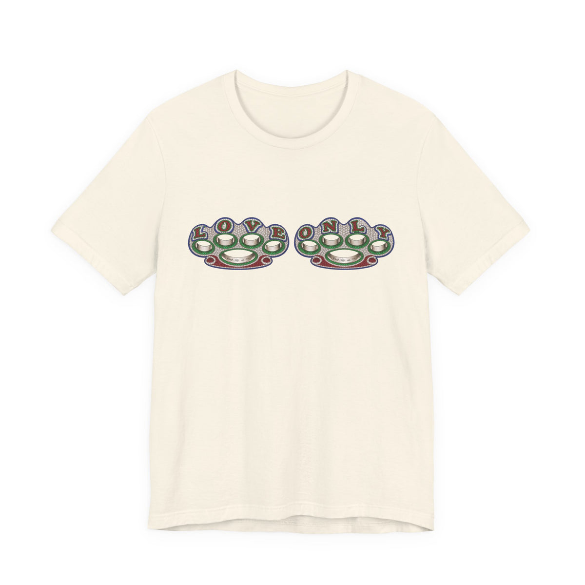 Brass Knuckles Graphic Tee — Retro Streetwear Short Sleeve Shirt