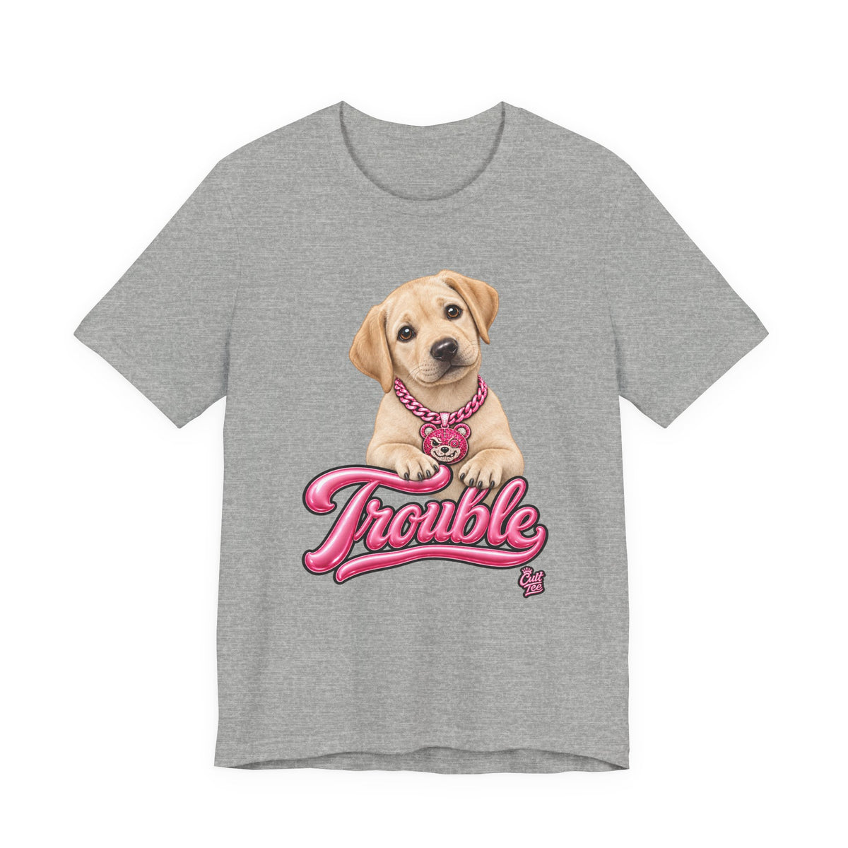 "Trouble" Labrador Puppy Tee — Unisex Graphic T-Shirt