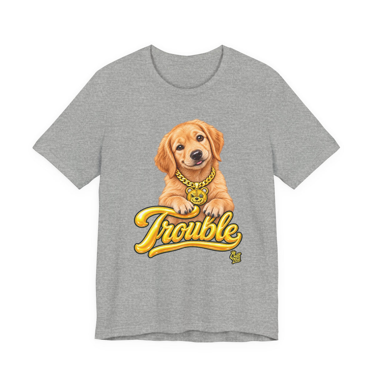"Trouble Puppy" Golden Retriever Puppy T-Shirt — Unisex Graphic Tee
