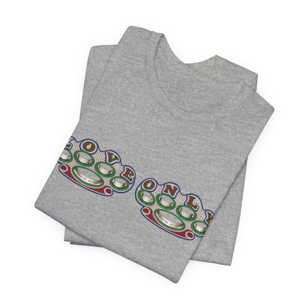 Brass Knuckles Graphic Tee — Retro Streetwear Short Sleeve Shirt