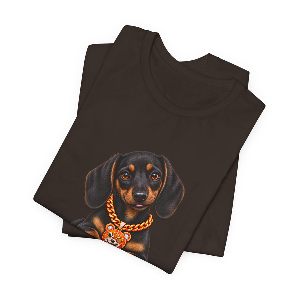 "Trouble" Dachshund Puppy Tee — Unisex Graphic T‑Shirt