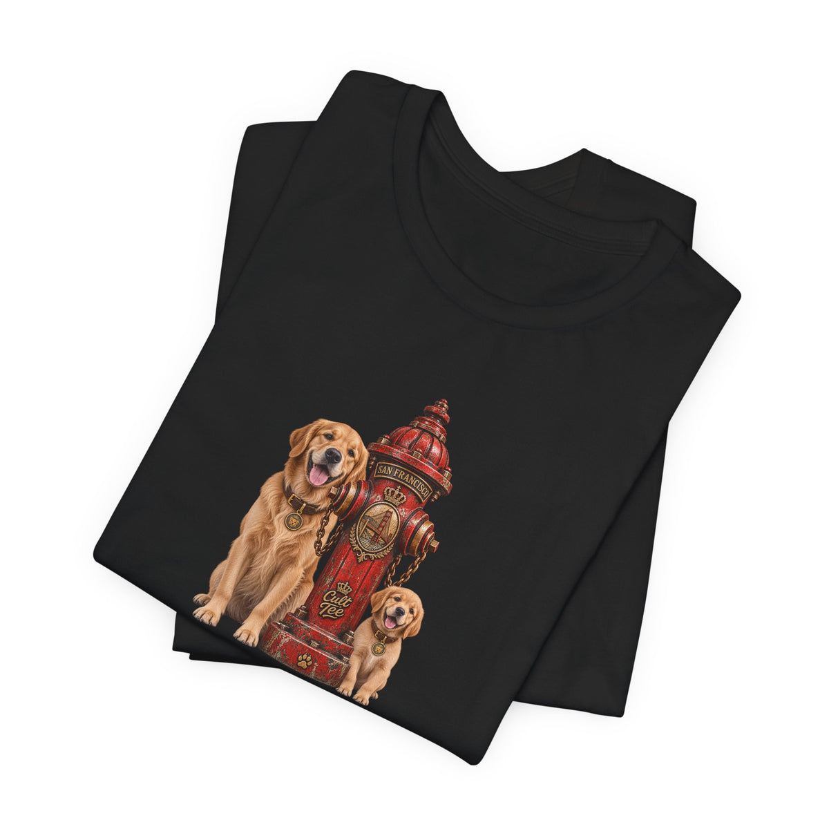 San Francisco Fire Hydrant - Golden Retriever Unisex T-Shirt