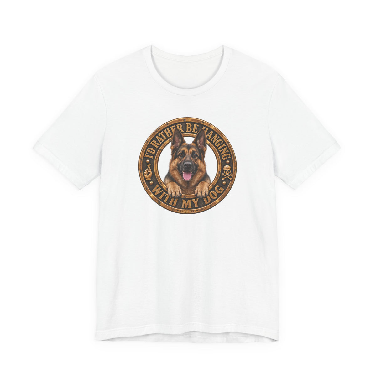German Shepherd 'I'd Rather Be Hanging With My Dog T-Shirt - Unisex Graphic Tee