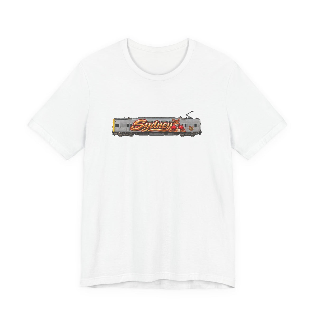 Sydney Graffiti Train Tee — Unisex Retro Graphic T‑Shirt