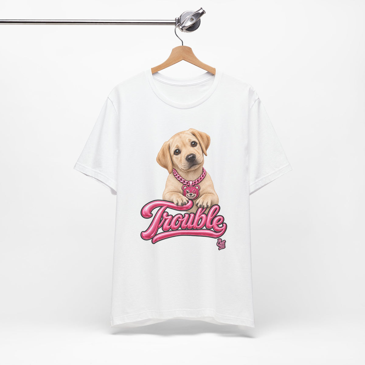 "Trouble" Labrador Puppy Tee — Unisex Graphic T-Shirt