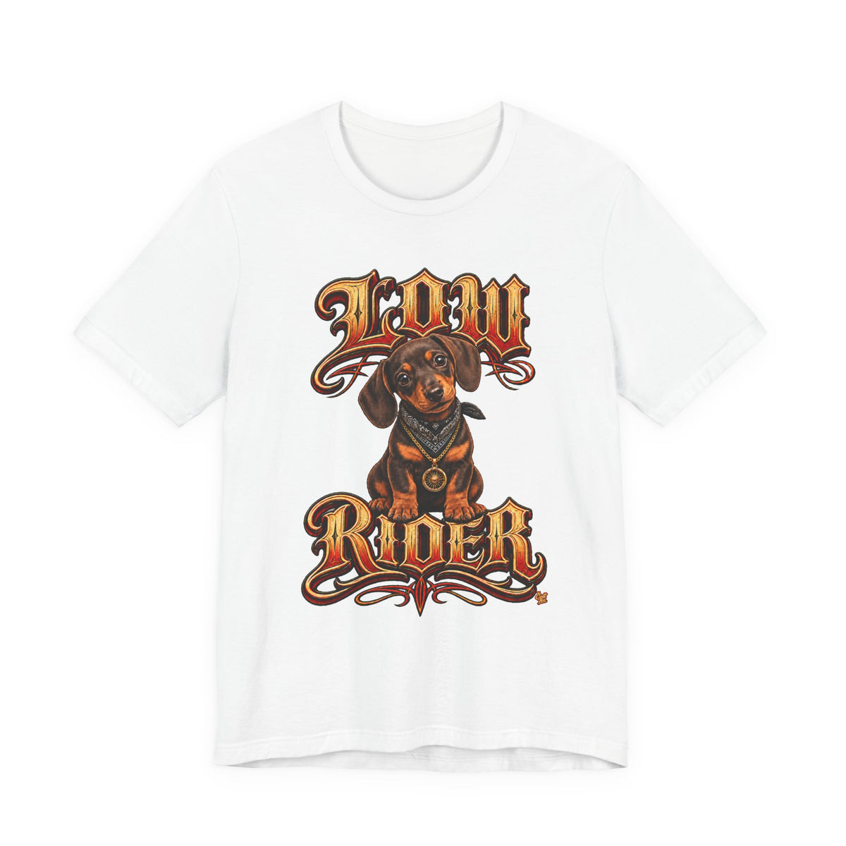Dachshund 'Low Rider' Graphic Tee — Unisex Dog T-Shirt