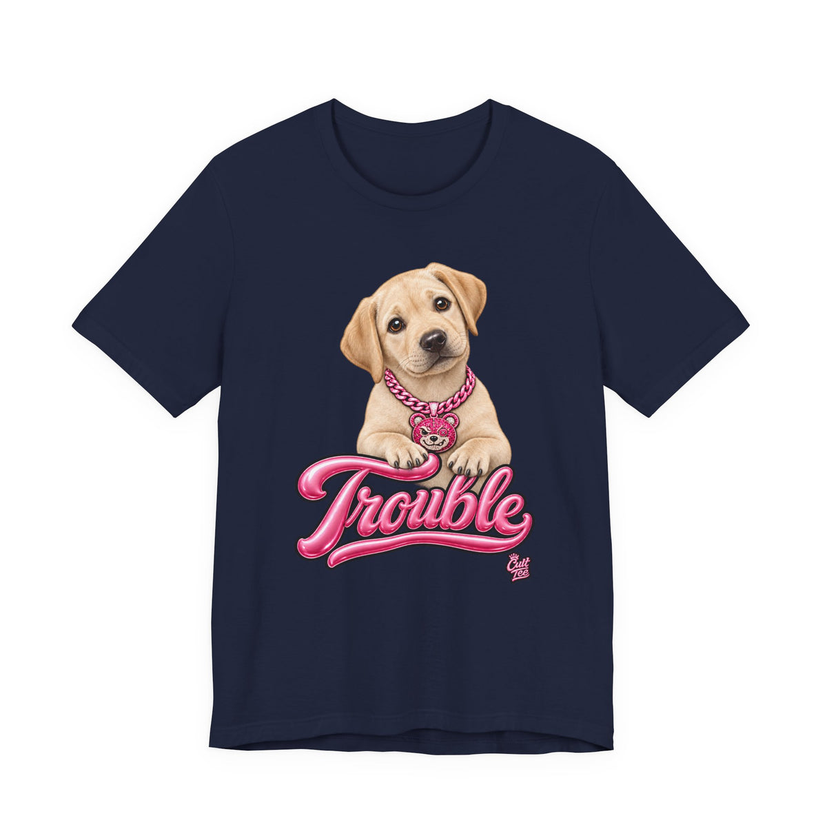 "Trouble" Labrador Puppy Tee — Unisex Graphic T-Shirt