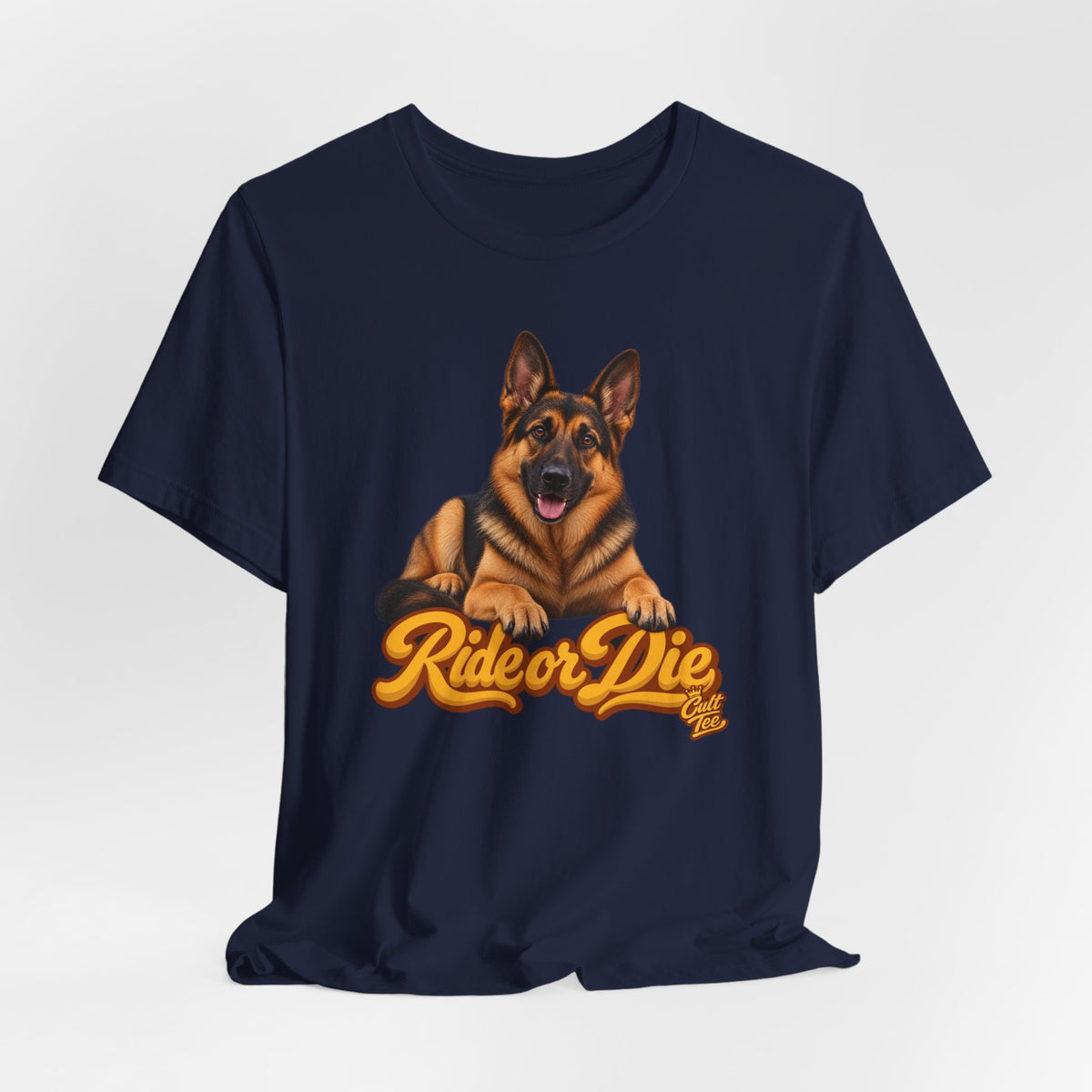 German Shepherd “Ride or Die” T-Shirt — Unisex Loyal Dog Lover Graphic Tee