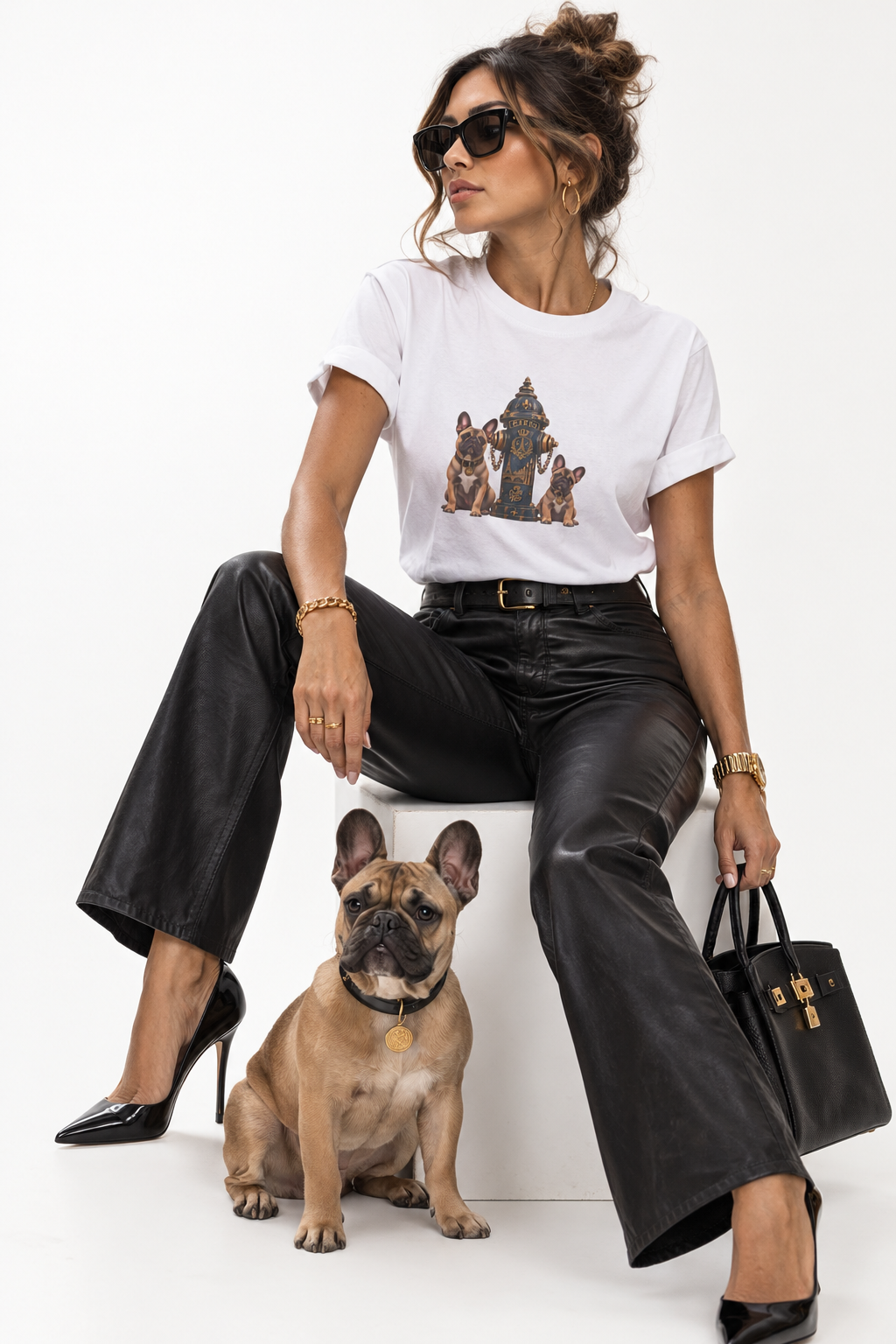 Paris Fire Hydrant —  French Bulldog Unisex T-Shirt