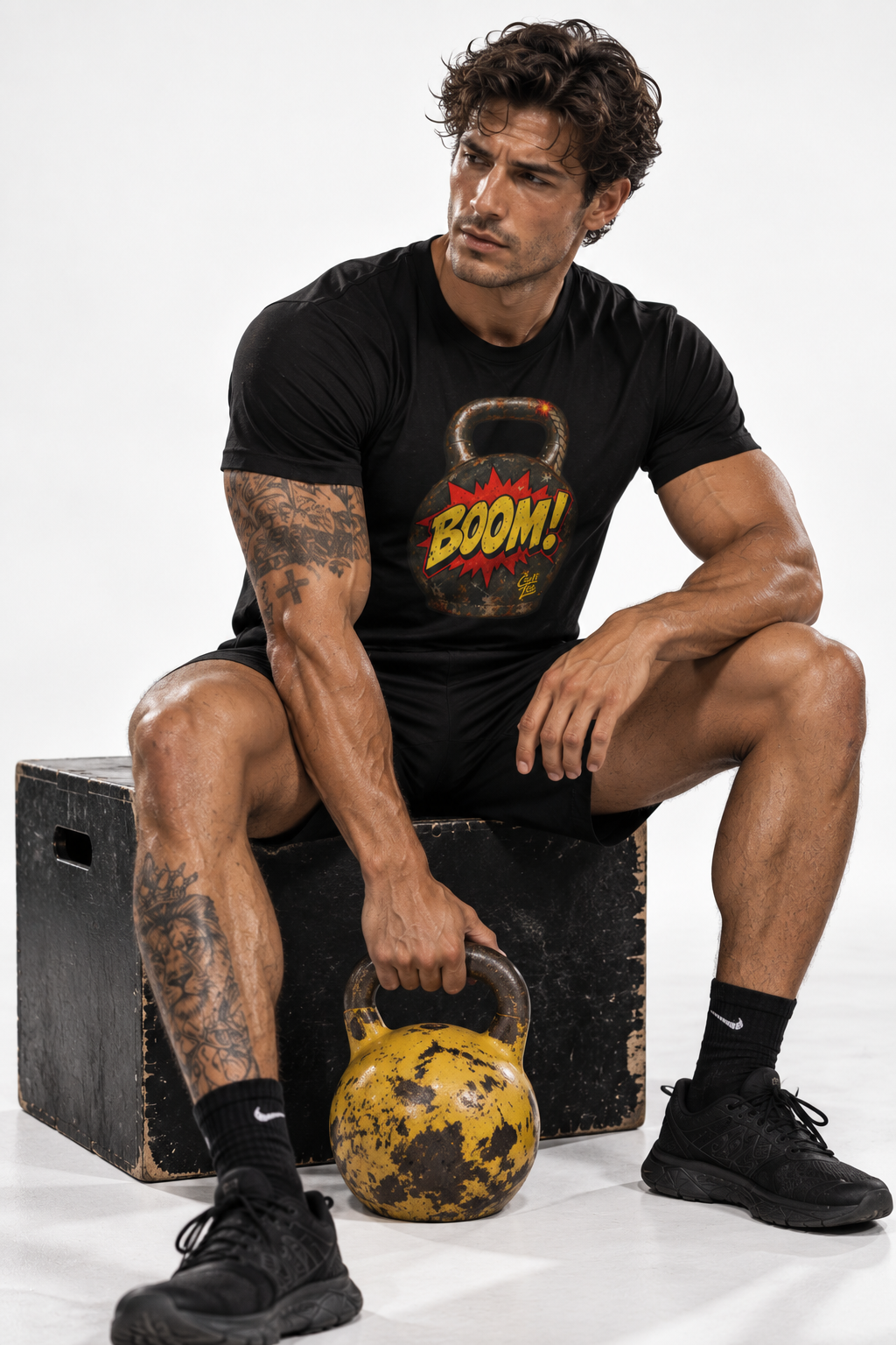 Kettlebell 'BOOM!' - Unisex Graphic T-Shirt