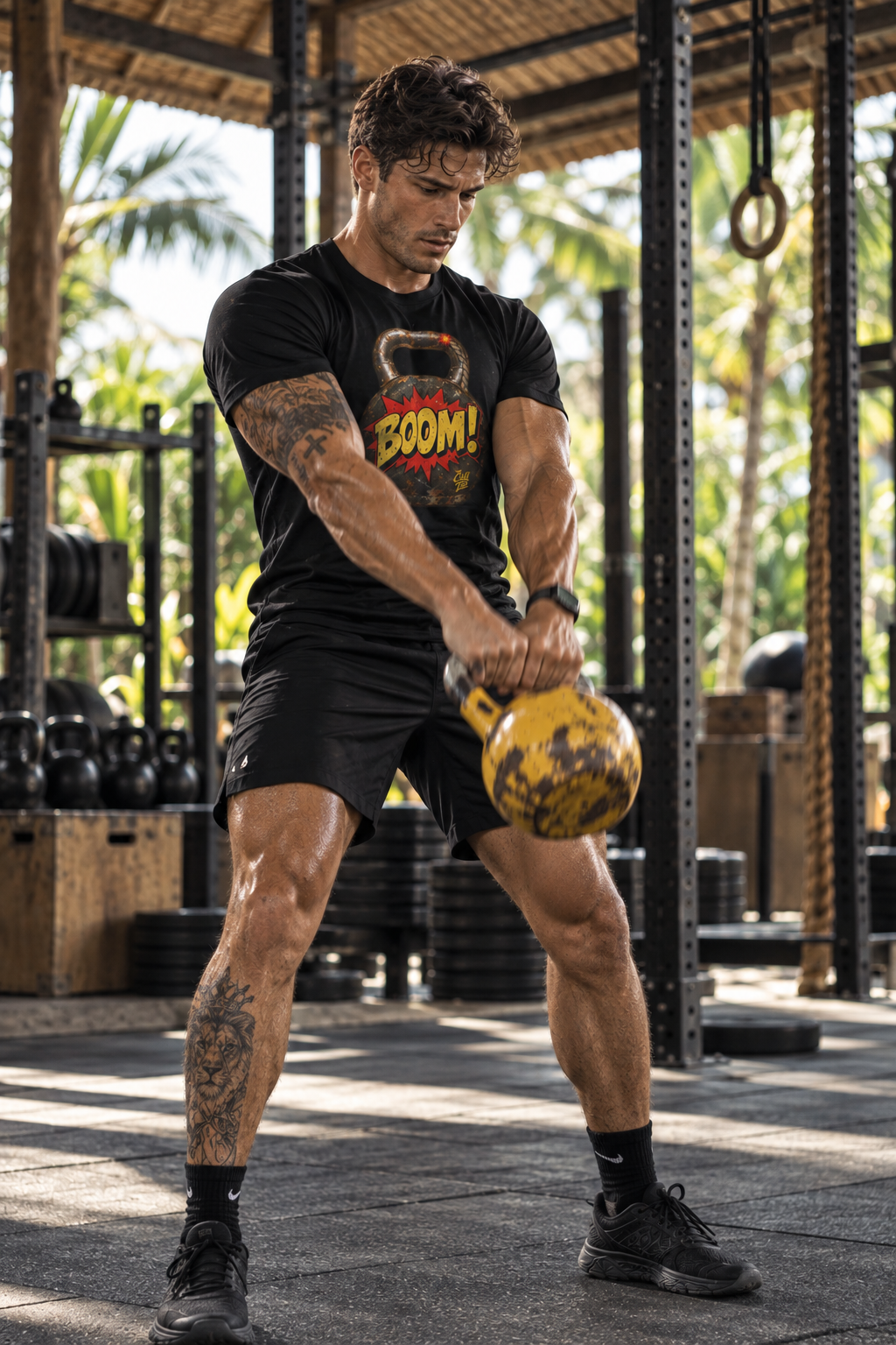 Kettlebell 'BOOM!' - Unisex Graphic T-Shirt