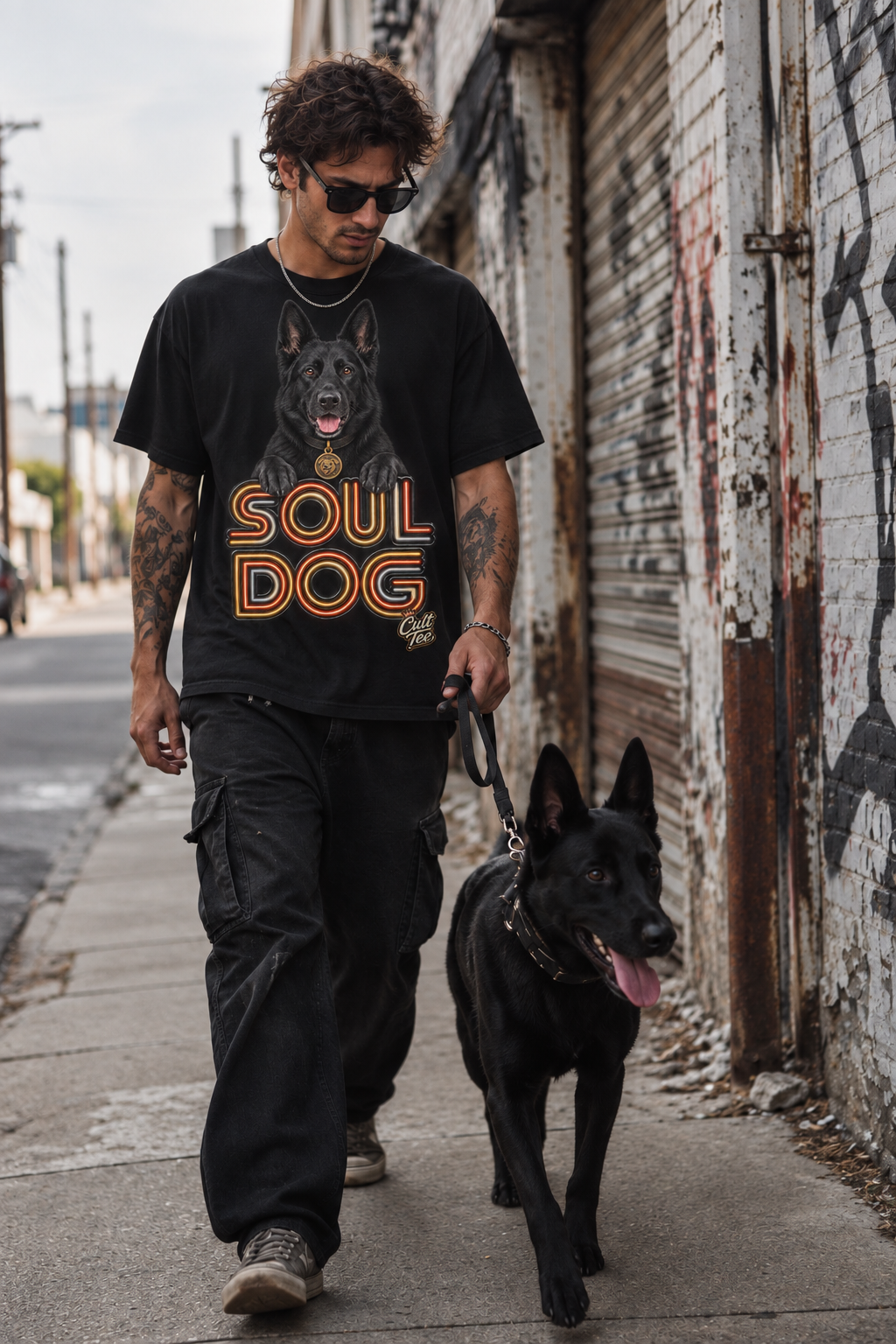 Soul Dog  Black German Shepherd T‑Shirt — Unisex Graphic Tee