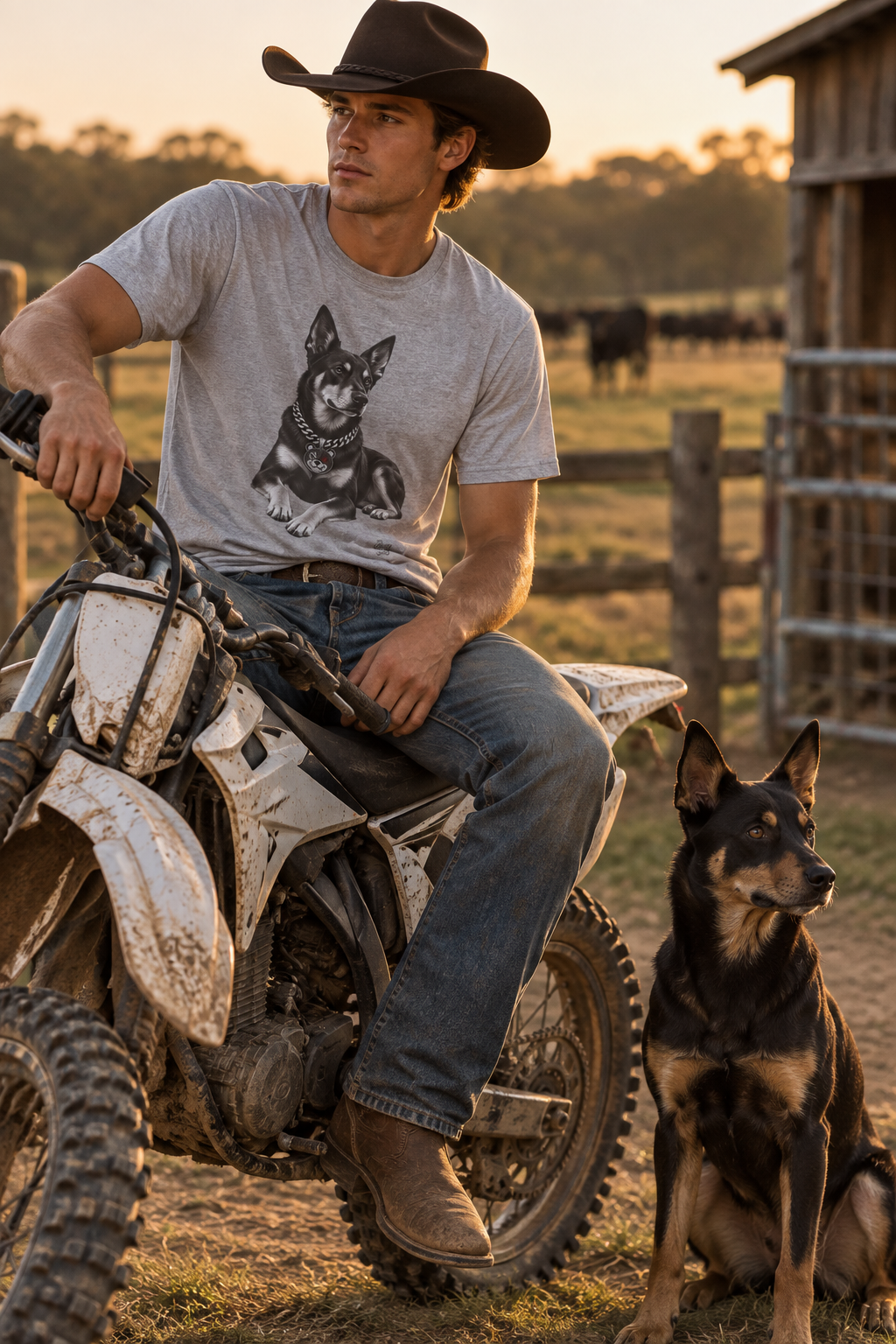 Monochrom Kelpie T-Shirt — Unisex Graphic Dog Lover T-Shirt