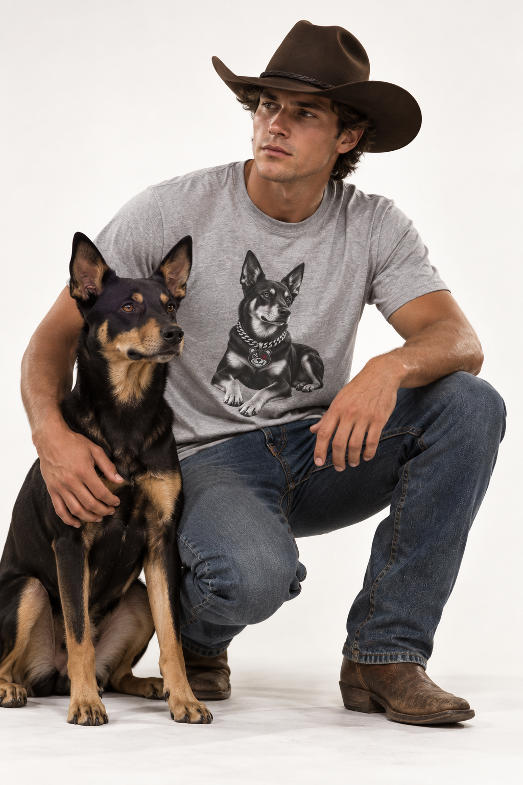Monochrom Kelpie T-Shirt — Unisex Graphic Dog Lover T-Shirt