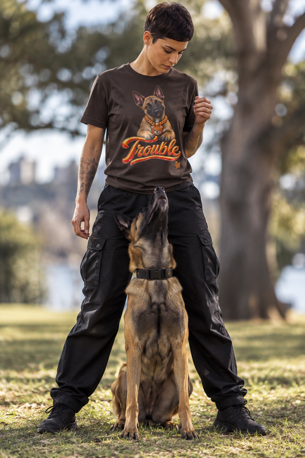 "Trouble" Belgian Malinois Tee - Unisex Graphic T-Shirt