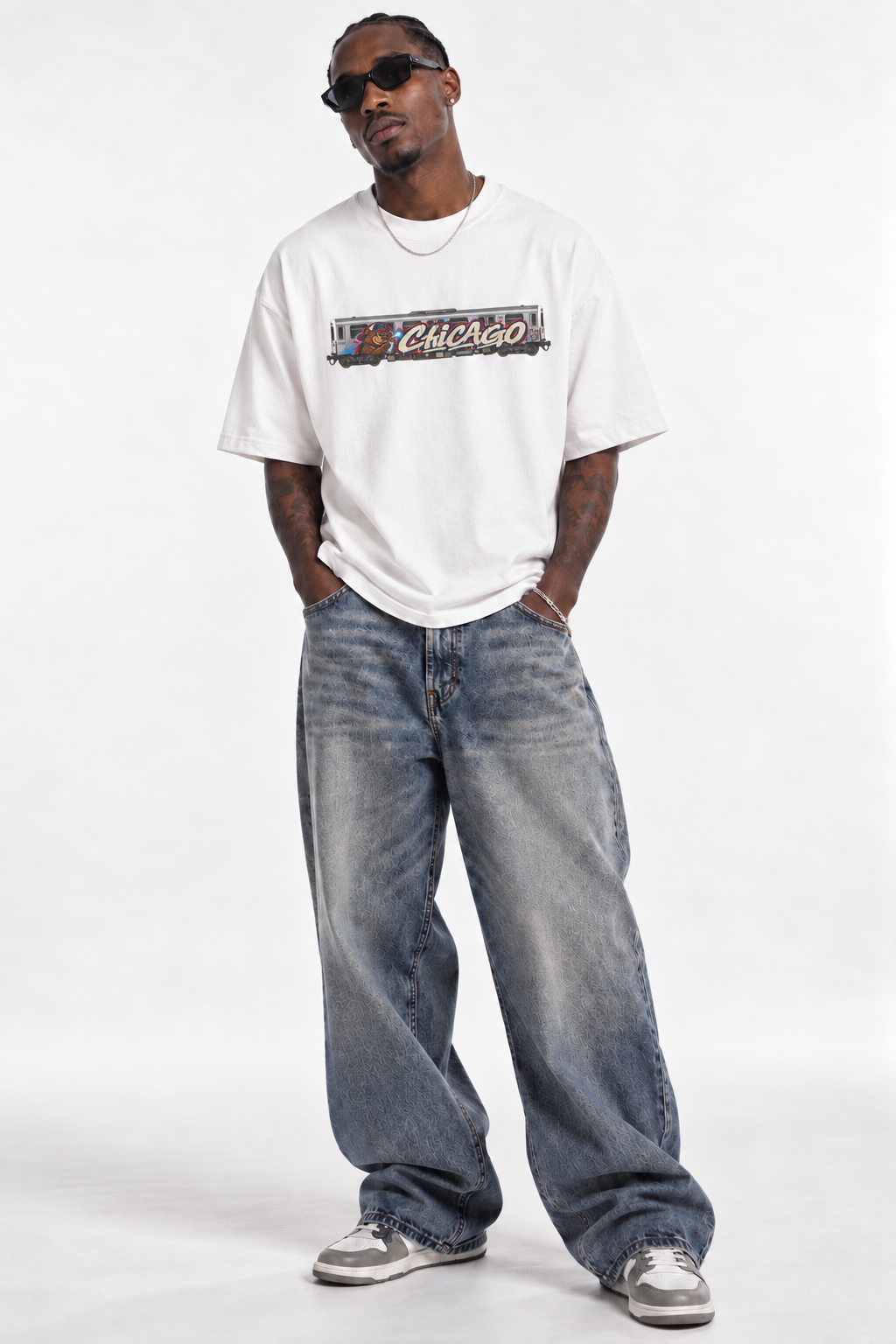 Chicago Train Graphic Tee — Vintage City Transit T‑Shirt